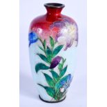 A JAPANESE CLOISONNE ENAMEL VASE. 13 cm high.