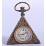 A BRASS MASONIC POCKET WATCH. 5.5 cm wide.