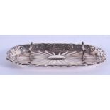 A SILVER PEN TRAY. 2 oz. 14 cm wide.