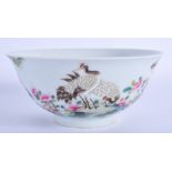 A CHINESE FAMILLE ROSE PORCELAIN BOWL. 14.5 cm diameter.