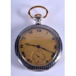 A SILVER NIELLO POCKET WATCH. 4.5 cm wide.