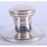 A SILVER INKWELL. 6.1 oz overall. 8 cm wide.