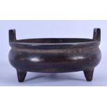 A CHINESE BRONZE CENSER. 14 cm wide.