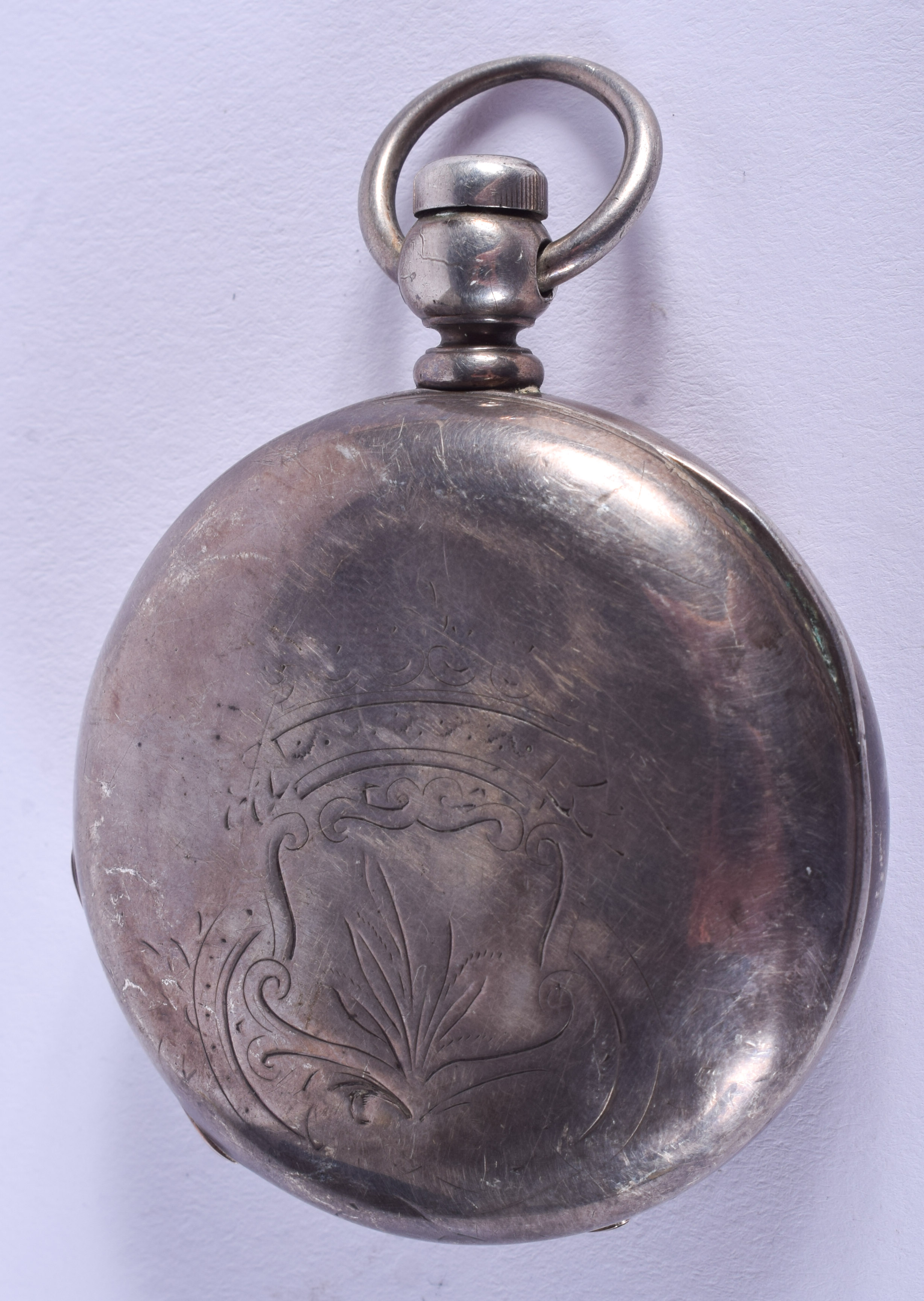 AN ANTIQUE ELGIN POCKET WATCH. 5.5 cm wide. - Image 3 of 5