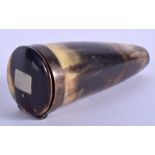 AN ANTIQUE SCOTTISH HORN SNUFF BOX. 11 cm long.