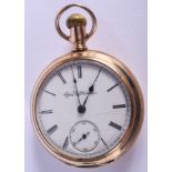 AN ANTIQUE ELGIN NATIONAL WATCH COMPANY POCKET WATCH. 5.25 cm wide.