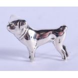 A SILVER DOG. 2.5 cm wide.