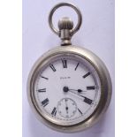 A VINTAGE ELGIN POCKET WATCH. 5 cm wide.