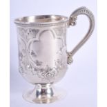 A VICTORIAN SILVER MUG. Birmingham 1868. 2.7 oz. 9.5 cm high.