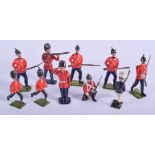 A GROUP OF VINTAGE PAINTED LEAD TOY SOLDIERS. (10)