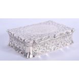 A VICTORIAN SILVER SNUFF BOX. Birmingham 1852. 4.8 oz. 8 cm x 6 cm.