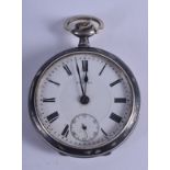 A SILVER NIELLO POCKET WATCH. 4.5 cm wide.