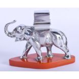 A CHARMING 1930S SILVER PLATED BAKELITE ELEPHANT LIGHTER. 11 cm x 8 cm.