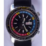 A RARE VINTAGE PEPSI DIAL RICOH WORLD TIME AUTOMATIC WRISTWATCH. 4.25 cm wide.