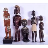 FIVE AFRICAN TRIBAL FIGURES, varying form. Largest 40 cm high. (5)