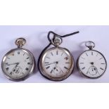 THREE VINTAGE WATCHES. Largest 4.75 cm wide. (3)