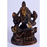 A CHINESE BRONZE BUDDHA. 6 cm x 3 cm.