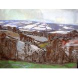 LEONARD RICHMOND (1889-1965) FRAMED PASTEL, signed & dated 1919, landscape scene.31 cm x 40 cm.