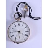 A SILVER VIKING POCKET WATCH. 4.25 cm wide.