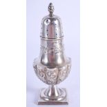 A SILVER SUGAR SIFTER. 1.3 oz. 10 cm high.