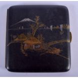 A JAPANESE TAISHO PERIOD KOMAI STYLE CIGARETTE CASE. 8 cm x 9 cm.