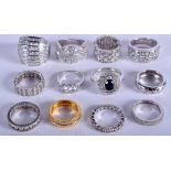 ASSORTED SILVER RINGS. (qty)