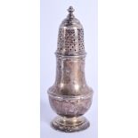 A GEORGE III SILVER PEPPER POT. London 1755. 2.3 oz. 11 cm high.