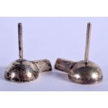 TWO VINTAGE SILVER FUNNELS. (2)