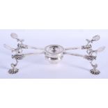 A RARE GEORGE III SILVER DISH CROSS C1780 by Edward Aldridge. 20.4 oz. 23 cm x 18 cm.