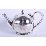 A VICTORIAN BACHELOR SILVER TEAPOT. Sheffield 1878. 6.7 oz. 14 cm wide.