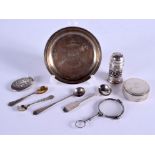 ASSORTED SILVER ITEMS including a pendant etc. 5.9 oz overall. (qty)