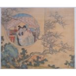 A FINE 18TH CENTURY CHINESE EROTIC WATERCOLOUR PAINTING Qianlong, depicting scenes of a sexual natur