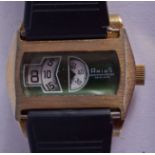 AN UNUSUAL VINTAGE ARIOS OLIVE GREEN DIAL WRISTWATCH. 3.25 cm x 2.75 cm.