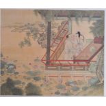 A FINE 18TH CENTURY CHINESE EROTIC WATERCOLOUR PAINTING Qianlong, depicting scenes of a sexual natur