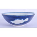 A 19TH CENTURY CHINESE BLUE AND WHITE BOWL bearing Xuande marks to base. 13 cm wide.