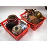 TWO BOXES OF CHINESE ITEMS etc. (qty)