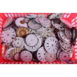 A LARGE COLLECTION OF ANTIQUE CLOCK POCKET WATCH & WATCH DIALS in various forms and sizes. (qty)