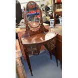 A QUEEN ANNE STYLE DRESSING TABLE. 160 cm x 60 cm.
