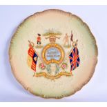 A RARE 19TH CENTURY SOUTH AFRICAN COMMEMORATIVE PLATE October 11th 1898. 24 cm wide.