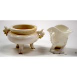 TWO CHINESE BLANC DE CHINE CENSERS. (2)