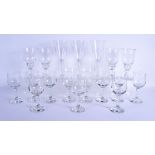 ASSORTED HEAVY CRYSTAL LEAD GLASSES. (18)