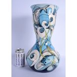 A VERY RARE LARGE LIMITED EDITION MOORCROFT PRESTIGE DOLHPIN VASE by Sian Deeper, No 6 of 10. 39 cm