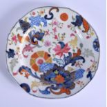 AN EARLY 19TH CENTURY COALPORT COPELAND TOBACCO LEAF PLATE Chinese Export style. 22 cm wide.