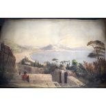 THREE LARGE 19TH CENTURY CONTINENTAL OIL ON CANVAS one signed G Scharf, depicting classical ruins an