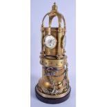 A LARGE AND RARE 19TH CENTURY FRENCH INDUSTRIAL MARITIME REVOLVING CLOCK overlaid with anchors, buoy