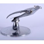 A 1950S CHROME EAGLE CAR MASCOT. 16 cm x 14 cm.