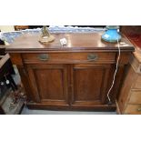 AN ANTIQUE CHIFFONIER. 97 cm x 81 cm.