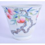 A FINE AND RARE CHINESE QING DYNASTY DOUCAI PORCELAIN BEAKER Guangxu, bearing Yongzheng marks to bas