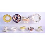 ASSORTED 19TH CENTURY DERBY WARES including egg cups etc. (9)