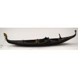 AN ITALIAN GRAND TOUR 2KG ITALIAN BRONZE GONDOLA. 49 cm long.